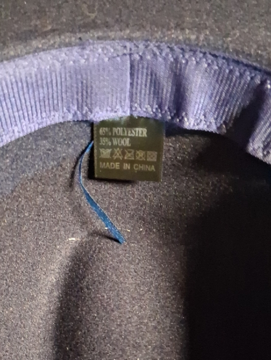 Women\'s Dark Navy Blue Wool Blend Fidora O/s Nwot main image 4